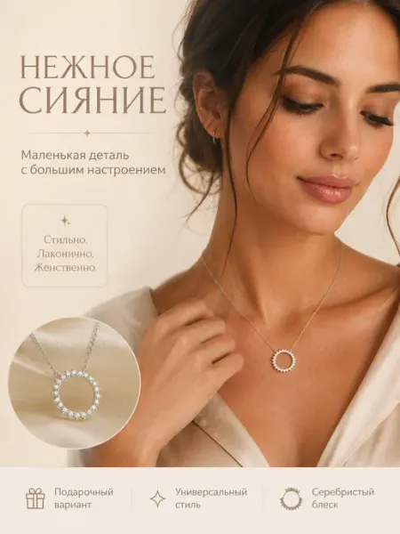 Цепочка с круглой подвеской COSMOCLOUD