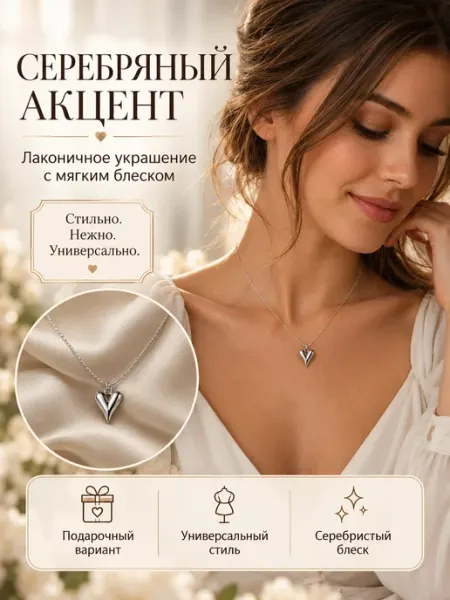 Цепочка с подвесками-сердечками COSMOCLOUD