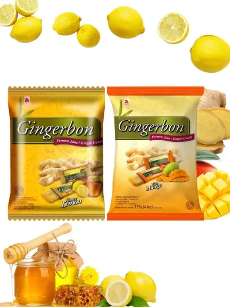 Gingerbon Имбирные конфеты со вкусом лимона и манго