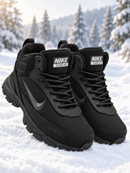 Кроссовки мужские зимние Nike Zoom Air высокие с мехом
