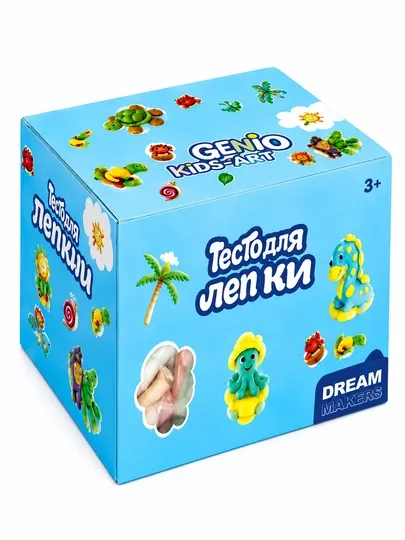 Набор для детской лепки GENIO KIDS-ART Тесто-пластилин 8 цветов - Пластилин