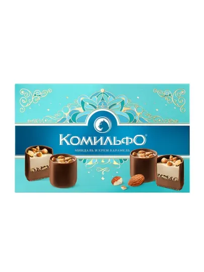 Комильфо Набор шоколадных конфет со вкусом «Миндаль и крем-карамель», 116 г - Конфеты в коробках, подарочные наборы