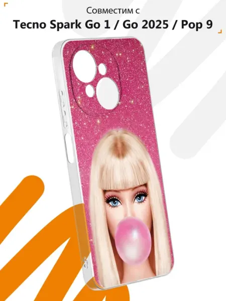 Чехол на Tecno Spark Go 1 Go 2025 Pop 9 с принтом Barbie Мобилиус