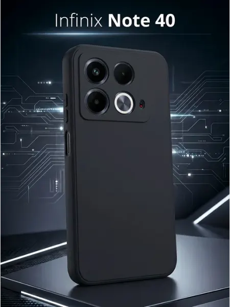 Силиконовый матовый чехол на Infinix Note 40 ЧЕХОЛБЕРИ