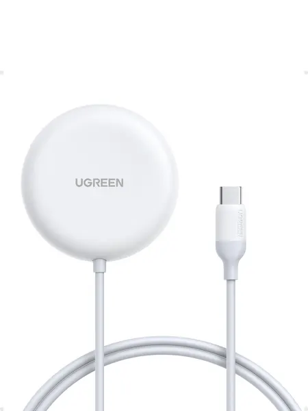 Беспроводное зарядное устройство UGREEN W750 (85451) ZAPIX 25W Qi2.2 Single Pad Magnetic Wireless с USB-C кабелем. Цвет: белый
