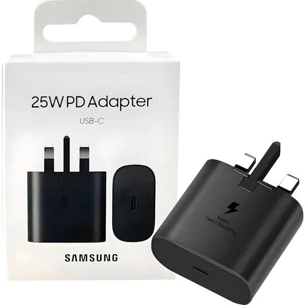 Зарядное устройство Samsung T-800, USB Type-C 3-контактный, быстрое зарядное устройство, 25 Вт, черное