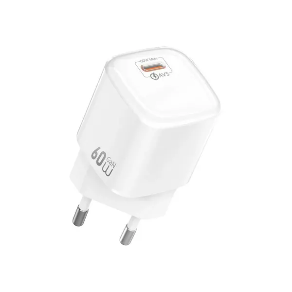 Зарядное устройство WiWU Jade, GaN, Wi-G037, USB-C, 60 Вт, для iPhone/iPad/MacBook Air, с AVS быстрой зарядкой