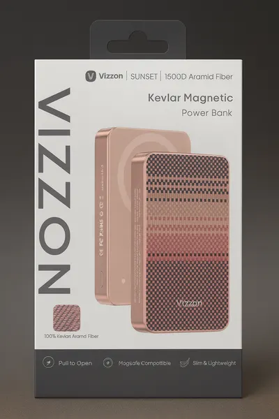 Vizzon Kevlar Magnetic Power Bank – совместимый с MagSafe внешний аккумулятор емкостью 10 000 мАч