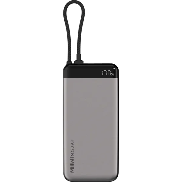 Внешний аккумулятор Xiaomi Miiwi Ultra Slim, емкость 10000 - 20000 мА·ч, 22,5 Вт