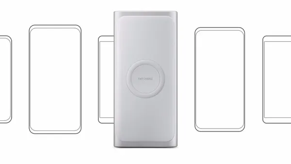 Портативный аккумулятор Battery Pack, 10000 мА·ч, ABS-пластик, беспроводной, золотистый
