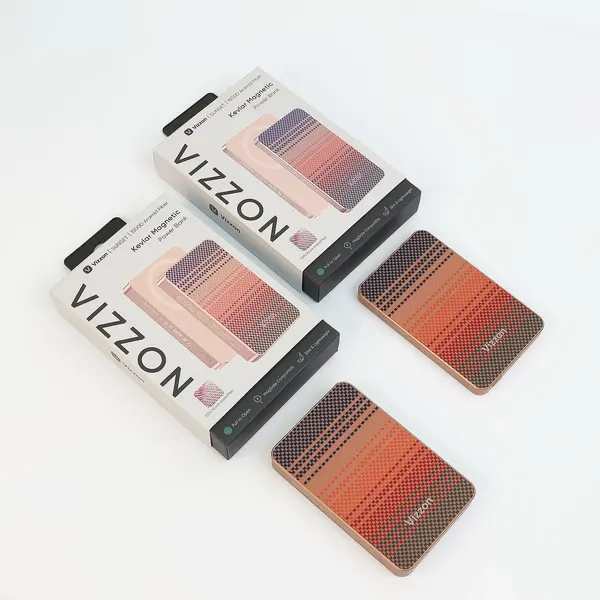 Внешний аккумулятор Vizzon , 10000mAh, беспроводной, золотистый