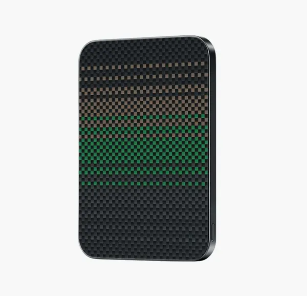 Внешний аккумулятор Keephone Brendy, 5000 мА⋅ч, металл/карбон, беспроводная зарядка MagSafe, power bank, black