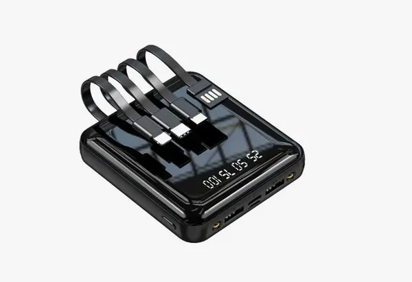 Внешний аккумулятор Power bank BT10000Ma с набором кабелей и индикатором