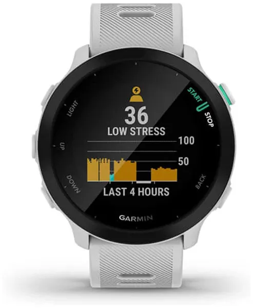 Умные часы Garmin Forerunner 55, GPS, водонепроницаемые, AMOLED-экран, белые (010-02562-11)