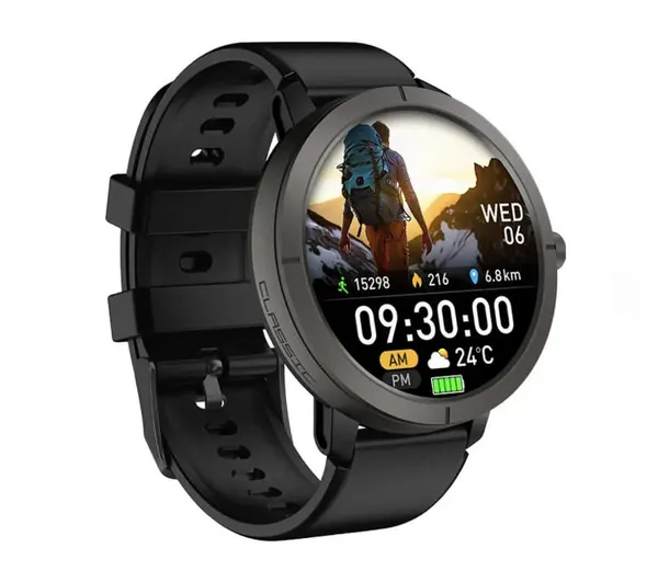 Смарт-часы GloryFitPro, 1.32" AMOLED, 5 ATM, GPS, 170+ видов спорта, Черные