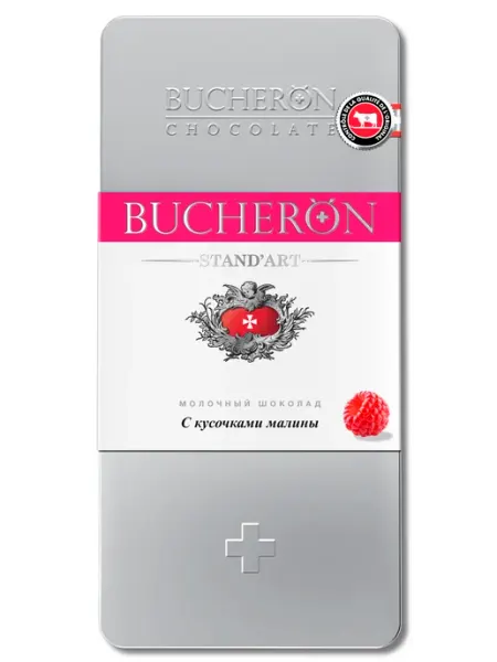 Шоколад молочный с малиной 100 г BUCHERON