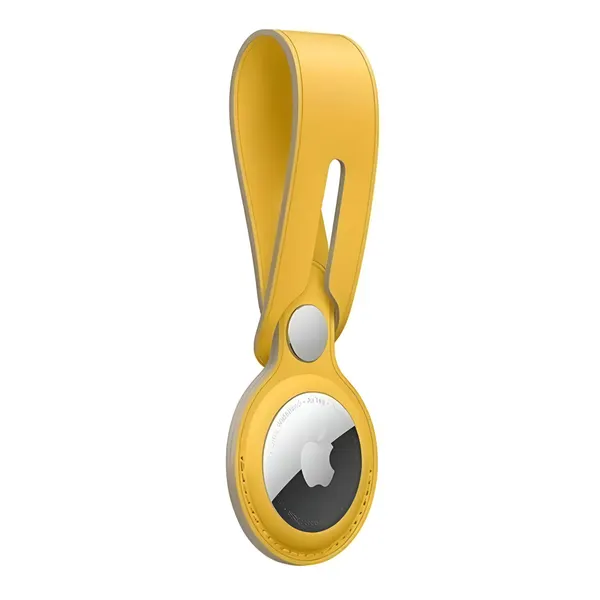 Чехол-подвеска кожаный Apple AirTag Leather Loop Meyer Lemon (Лимонный сироп) MM003ZM/A