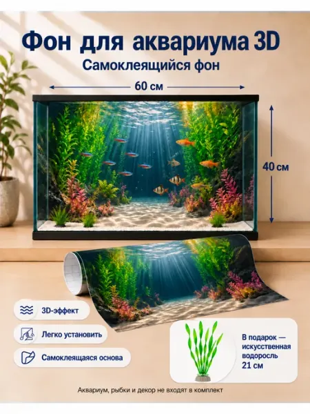Фон для аквариума 3D（40×60cm）