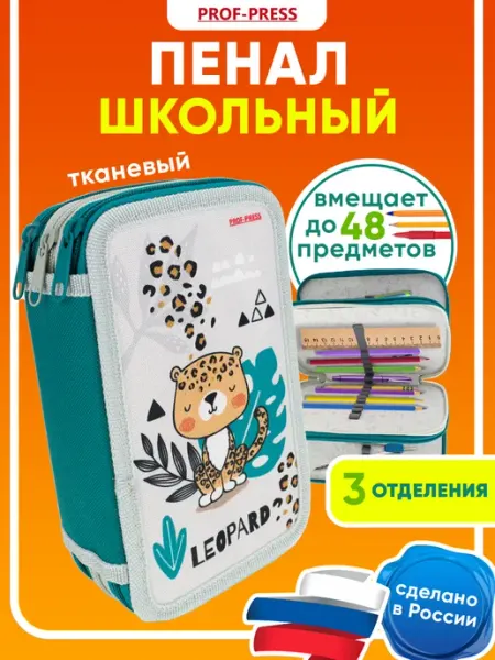 Пенал школьный для мальчиков и для девочек Проф-Пресс