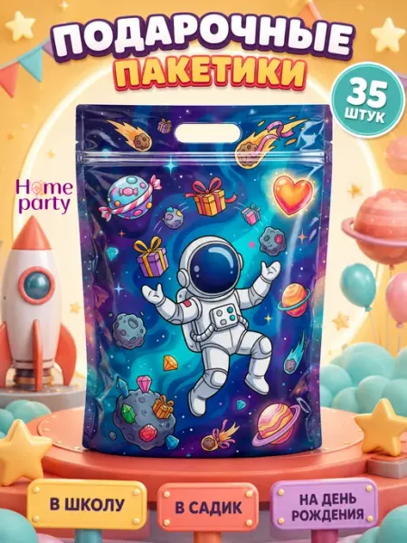 Подарочные пакеты детские для сладостей 35 шт Home party