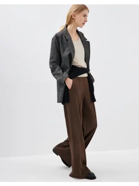 Gloria jeans Коричневые брюки широкие (Wide leg) из крепа