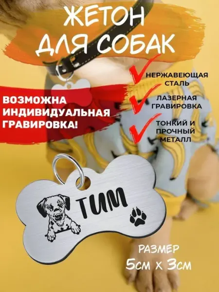 Брелок для собак Далматин Тим EU