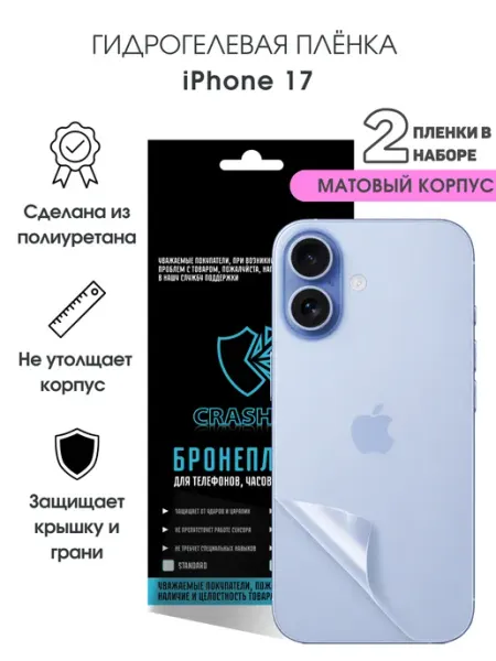 Защитная гидрогелевая пленка на корпус iPhone 17 CRASH ME