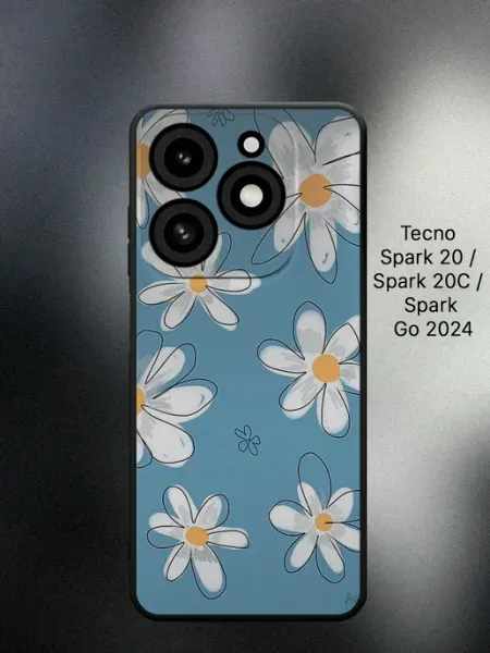 Чехол на Tecno Spark 20 с цветочками ESSE CASE