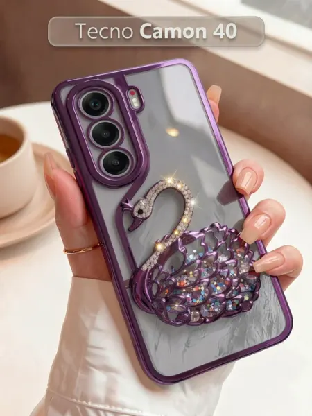 Чехол с лебедем на Tecno Camon 40 ЧЕХОЛБЕРИ