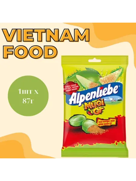 Леденцовые конфеты Alpenliebe манго с солью с перцем 85гр VietNam Food Store