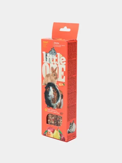 Лакомства для грызунов Little One палочки с фруктами, 2*55 г - Корма и лакомства для грызунов