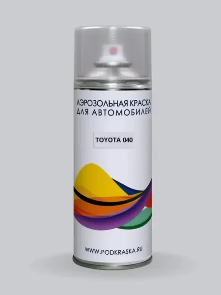 040 Toyota Белый, Super White. Автомобильная краска в аэрозо
