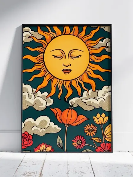 Плакат Астрология и Зодиак (Таро Аркан Солнце 3) A3 42x30 см HEAVEN POSTER