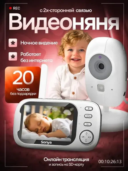 Видеоняня с монитором беспроводная