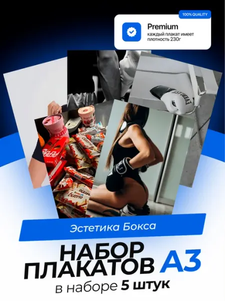 Постеры Эстетика Бокса. 5 штук. А3 KONNESSI