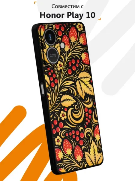 Чехол на Honor Play 10 с принтом Хохлома Мобилиус