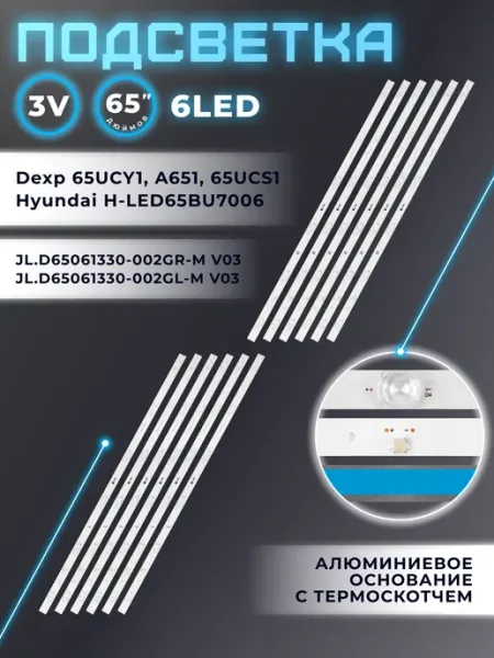 Подсветка для телевизора Dexp 65UCY1, A651, 65UCS1 Fixiton