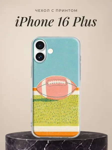 Чехол на iPhone 16 Plus с принтом ПиктурКейс