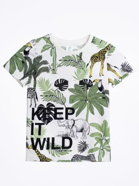 GoodChildBrand Футболка для мальчика детская однотонная с принтом