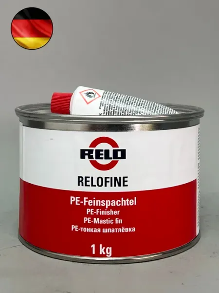 Шпатлевка для автомобиля финишная PE-Feinspachtel 1 кг RELO