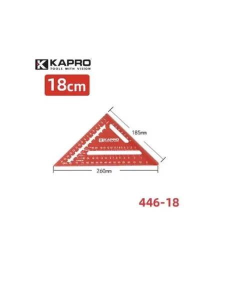 Треугольная линейка Свенсона 18 см Kapro