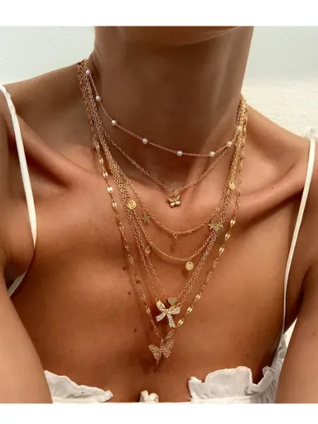Goods with love Многослойная цепочка, колье, цепочки
