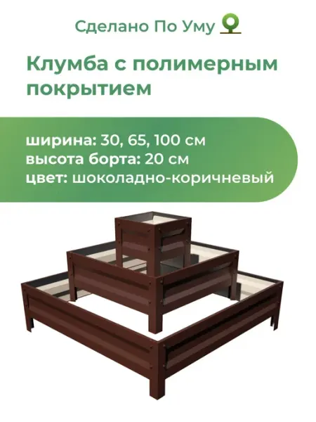 Грядки оцинкованные металлические, пирамида По Уму
