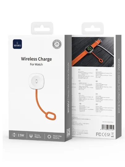 Беспроводная зарядка для Apple Watch WiWU WI-W423, магнитная, 2,5 Вт - Кабели и зарядные устройства