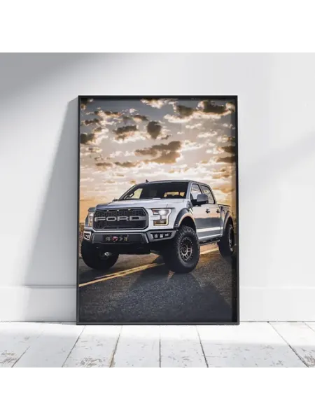 Плакат Культовые машины (Ford F 150 Raptor 1) A3 42x30 см HEAVEN POSTER