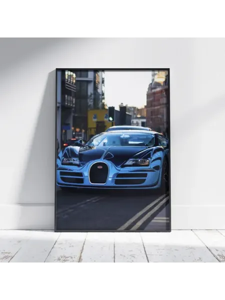 Плакат Культовые машины (Bugatti Veyron 1) A3 42x30 см HEAVEN POSTER
