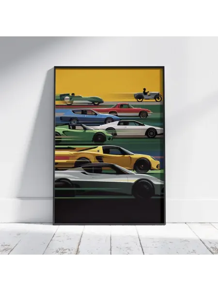 Плакат Спорткар (Lotus) - Постер A4 30x21 см HEAVEN POSTER