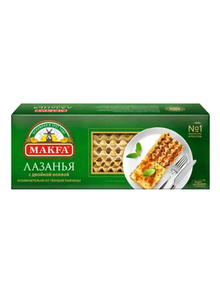 Макароны Лазанья с двойной волной 500г лапша Макфа