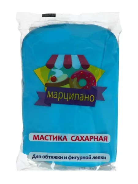 Сахарная мастика голубая для обтяжки и лепки ПМДК
