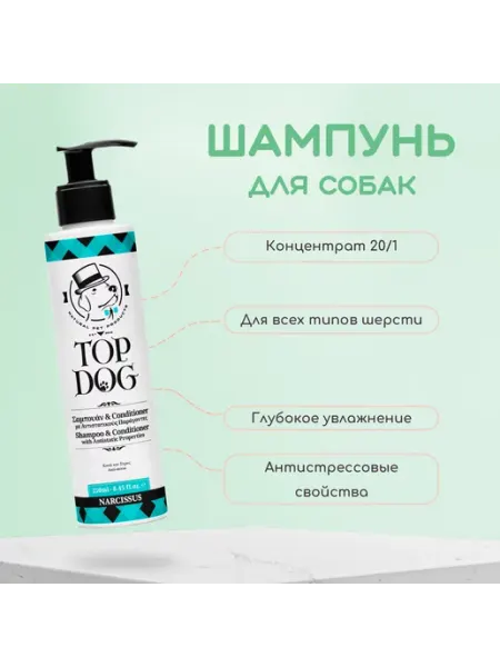 Шампунь и кондиционер для длинношерстных собак немецкий шпиц TopDog